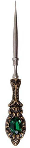 Punteruolo vintage per ricamo – Utensile per uncinetto in acciaio inox per fai da te, punteruolo con design ergonomico e manico | Punteruolo con manico europeo per progetti di ricamo, strumento da