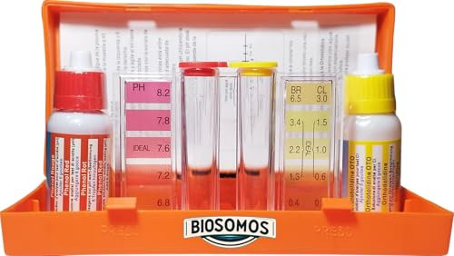 Test Kit Analizador De Ph y Cloro (Otho/Phenol) 6 Gotas Para Medir Los Valores De pH y Cloro Del Agua De Su Piscina Spa O Jacuzzi (Test Kit Analizador)