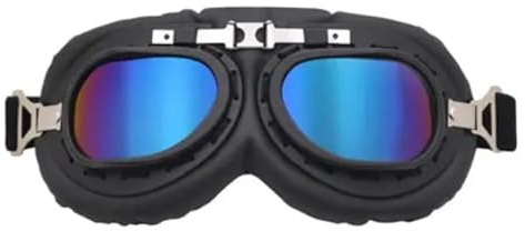 BLUETECH Vintage Sonnenbrille Motorradbrille Schutzbrille Fliegerbrille für Fahrrad Skibrillen Vintage Motorräder Brille für ATV BIKE