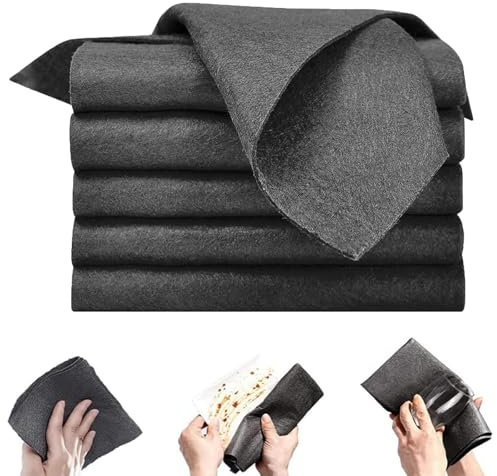 ZYEKIU 6 Piezas Espesamiento Trapos Cocina Bayetas Microfibra Paño Microfibra Bayeta Cristales Reutilizable Bayetas Súper Suave para el Hogar, Paños de Cocina, Ventana de Vidrio Coches Trapos