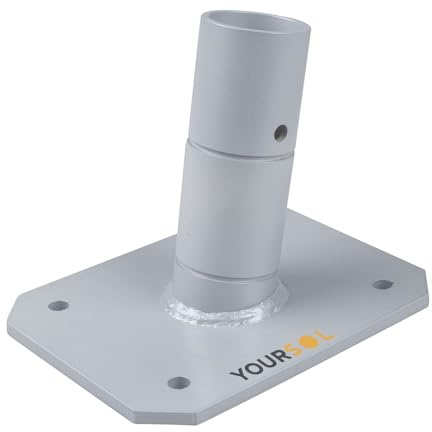 YOURSOL Terrassenhalterung Premium Sonnensegel Mast Bodenhalter Stahl Halterung wetterfest Garten Terrasse Montage stabil langlebig