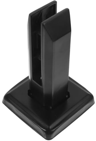 Housoutil Pince à Verre en Acier Inoxydable Noir pour Fixation Garde-corps Escalier Force de Serrage Modérée et Installation Facile, pour Projets DIY