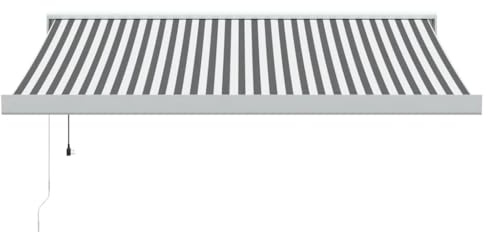 Auvent à bras articulé, anthracite, blanc, 3,5 x 2,5 m