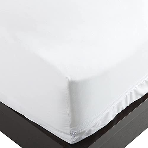 National Allergy 100% Cotton Twin Mattress Encasement 38x75x12, Hypoallergenic, Dust Proof Zippered 6-Sided Cover, Breathable, Noiseless Natural Cotton, AAFA Certified