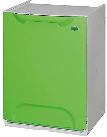 Art Plast R34/1V Cassonetto modulare per la raccolta differenziata, in plastica, verde/lime bianco