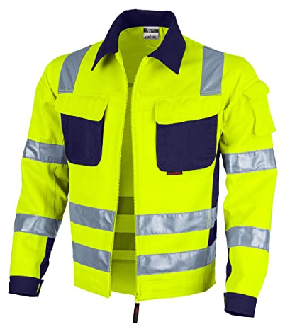 Qualitex Warnschutz-Jacke PRO MG 245 - gelb/marine - Größe: L