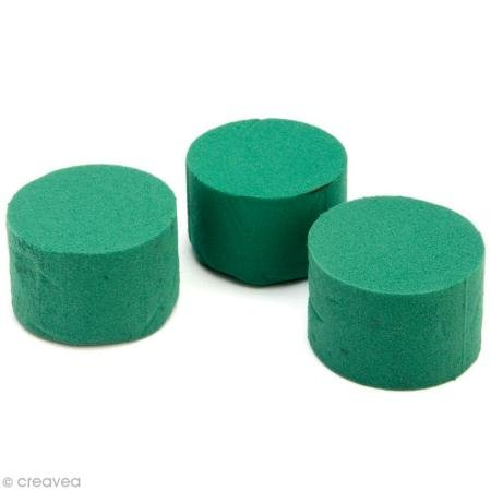 GLOREX Steckzylinder für Frischblumen 8 x 5 cm, 3 Stück, Steckschaum, Mehrfarbig, 7,5 x 7,5 x 15 cm