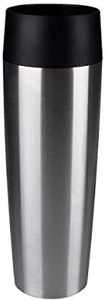 Emsa 515614 Travel Mug Classic Grande, 500ml , Thermobecher , Isolierbecher , hält 6h heiß , 12h kalt , auslaufsicher , Easy Quick-Press-Verschluss , 360°-Trinköffnung , Edelstahl