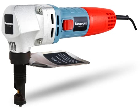 FANZWORK Knabber Blechknabber Knabber Nibbler Blechschere Blechnibbler 600W (mit Koffer und 2 x Stempeln)
