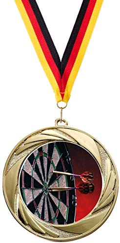 Verlag Reiner Kullack 10er-Set Medaillen »Darts«, mit 50 mm Sportfoto-Emblem (Metall, bunt)
