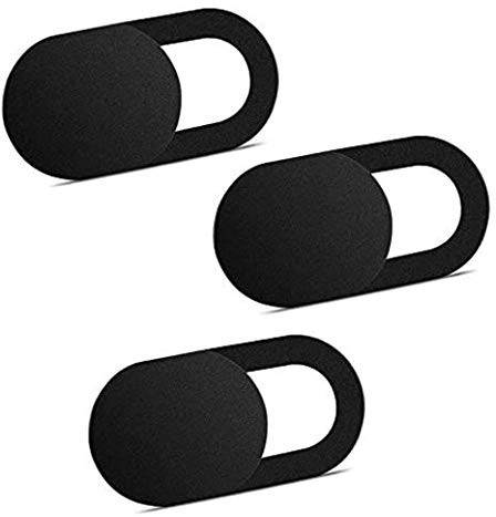 ivoler [3er Set Webcam Abdeckung, Slider Camera Cover Ultra dünne Webcam Cover Privacy-Schutz Kamera Abdeckung für Laptop, PC, Smartphones, Tablets, etc. - (Schwarz)