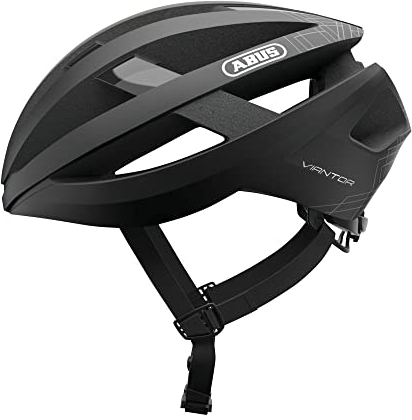 ABUS Rennradhelm Viantor - Sportlicher Fahrradhelm für Einsteiger - für Damen und Herren - Schwarz Matt, Größe S