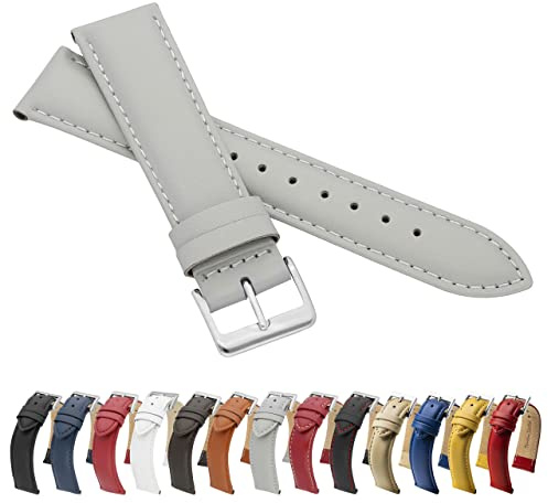 MARCHEL Glattleder LLB Lederarmband Echtleder Uhrenarmband Rindsleder Feines Leder