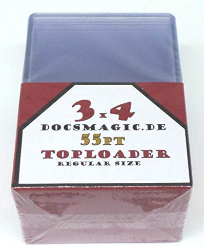docsmagic.de 4 x 25 Toploader Thick 55pt - 3 x 4 - Standard Size - 70 x 96