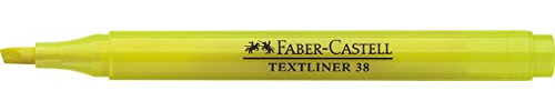FABER-CASTELL Textmarker TEXTLINER 38, Schaftfarbe: in Schreibfarbe, transluzent, Schreibfarbe: gelb (10 Stück), Sie erhalten 1 Packung á 10 Stück
