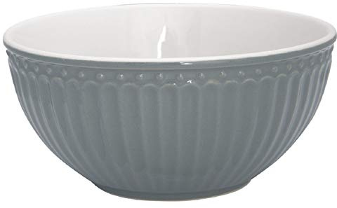 GreenGate - Schale, Dessertschale, Müslischale - Alice - Porzellan - Stone Grey - 450 ml