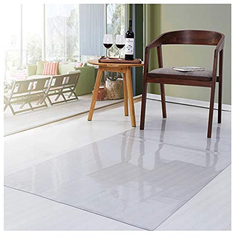 LSSB PVC Sottopiatto Protezione Pavimento, Fonoassorbente Scuff Resistente Personalizzabile Copri Proteggi Tavolo Tovaglia Plastica Chiaro per Sedia da Computer Cucina Tappettino del Mouse Mobile TV