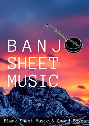 BANJO SHEET MUSIC & CHORD BOXES: A4 Blank Sheet Music and Chord Tabs - Great for Composition work and making musical notations. Amazing Gift Idea
