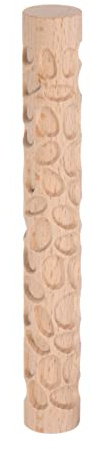 sourcing map Wood Clay Roller Cobblestone 15cm x 2cm Beech Wood Texture Rolling Emboss Wood Pattern Roller for Clay DIY