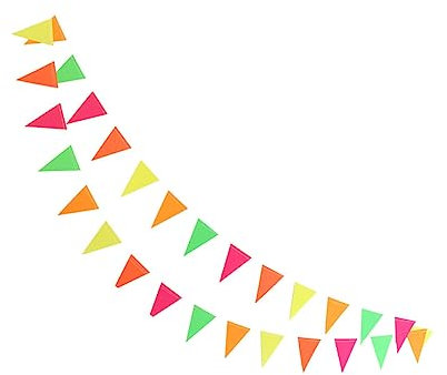 TOYANDONA 4.4m Bunte Wimpel Papierbanner Partyzubehör-flagge Foto Requisiten Layout Supply Für Drinnen Oder Draußen Dekoration