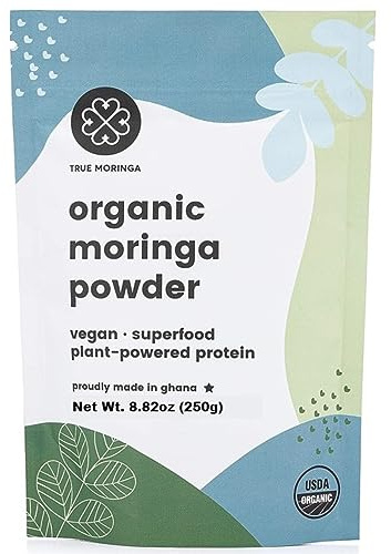 Organic Moringa Powder | 100% Regenerative Organic Raw Moringa Powder, Certified USDA. Non-GMO (250g)