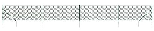 vidaXL Gunnebostängsel med markspett grön 0,8x10 m, flätverk stängsel, trådstängsel, trådnätstängsel, stängsel flätverk, stängsel tråd