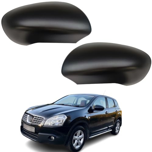 Ruolin Cubierta de Espejo Retrovisor, Funda para Espejo de Coche Carcasa de Espejo Retrovisor de Coche Accesorios de Repuesto Compatible con Qashqai 2007-2013