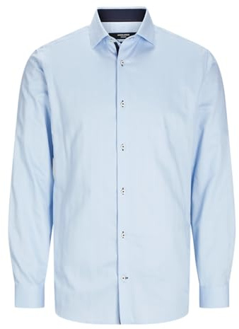 Jprblaparker Detail T-Shirt L/S Aw24 Sn, Chambray Blue/Fit : Slim fit, M