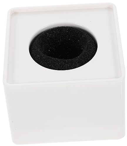 Mikrofonwürfel aus ABS 7x7x5,1cm Weiß für Interviews | Großflächiges Logo, Tragbar Mikrofon, Mic Stand, Mickrofonwürfel