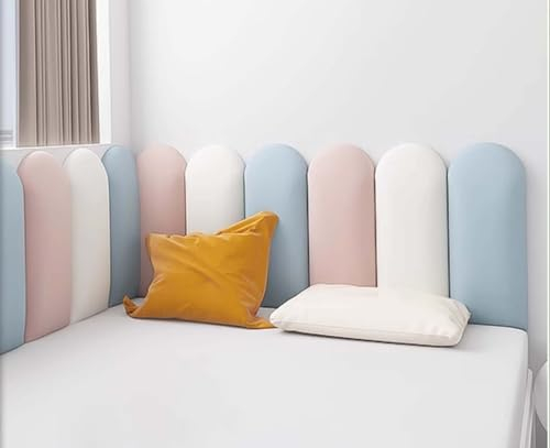 3d Wandkissen Selbstklebend, Wandpaneele Gepolstert Verdicktes 3,5 cm, Wandverkleidung Kopfteil Bett Antikollision, Paneele Wand Schalldämmung, Leicht Zu Reinigen, für Wandkissen Kinderzimmer(Color:B,