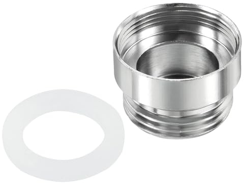 Adaptador de grifo Unifizz de G1/2 macho a M22*1.0 hembra, conector de aireador cromado para filtro de agua de manguera de jardín, plateado