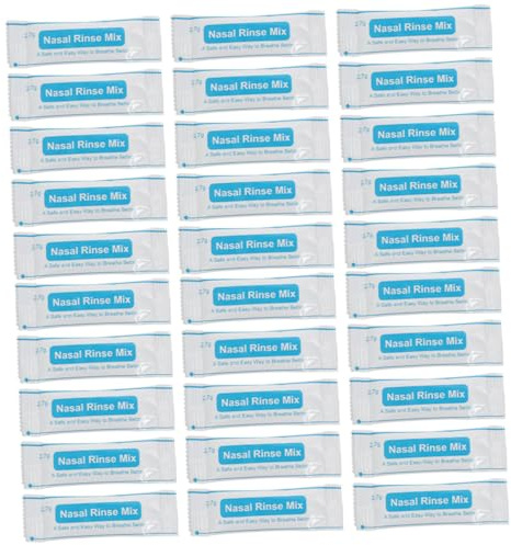 Healvian 80piezas Sobres De Sal Para Lavado Nasal Instantáneo Salina Estéril Paquetes Individuales Para Cuidado y Limpieza Nasal Adultos y Fácil De Usar y Transportar