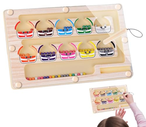 Laberinto de conteo y Color magnético, Laberinto de conteo magnético | Tablero de conteo de Aprendizaje a Juego de Colores - Tablero de Laberinto de Aprendizaje temprano para 3+, Tablero de Laberinto