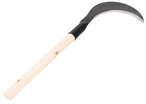 BESPORTBLE Guadaña De Mano para Césped De Jardinería Mango Largo, Acero Al Manganeso Resistente, Herramienta para Deshierbar Jardín y Patio