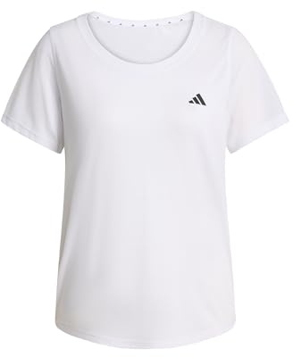 adidas Women's Workout Essentials Scoop Neck T-Shirt, White, S