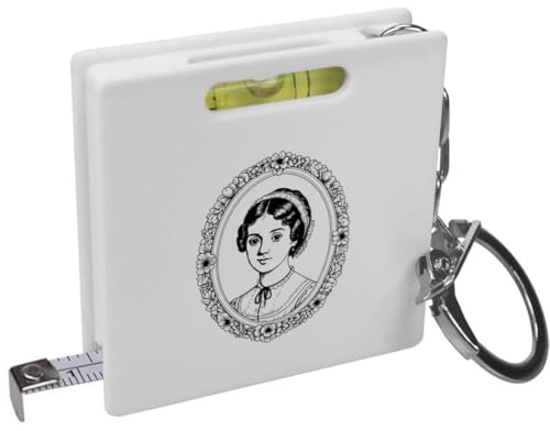Azeeda 'Jane Austen' Keyring Tape Measure/Spirit Level Tool (KM00039996)