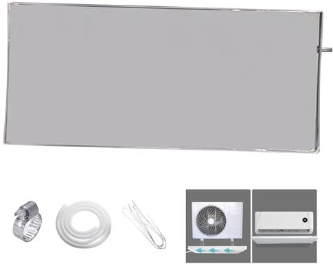 Bac de récupération d'eau pour climatiseur intérieur/extérieur, bac de récupération d'eau de condensation à coin carré galvanisé Bac de récupération d'eau pour climatiseu，83*36*3.5cm/32.6*14.1*1.3in