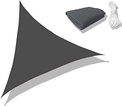 Vela Parasole Impermeabile 4x4x4m, Copertura Triangolare Anti UV per Esterni, pergolato, Cortile, Giardino, Telone Parasole