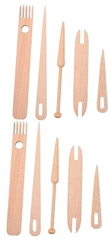 Gadpiparty 2 Ensembles Outils de Tissage Ensemble Aiguilles à Tricoter Peigne et de Prélèvement Parfaits pour Fabrication de Pulls Tapis et Écharpes