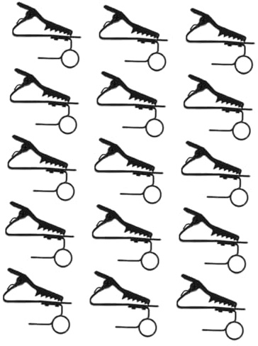 ibasenice 15pièces Pince De Fixation Pour Micro-cravate Clip Métallique Robuste De Pinces De Rechange Compatible Plupart Des Microphones Pour Enregistrement Vocal
