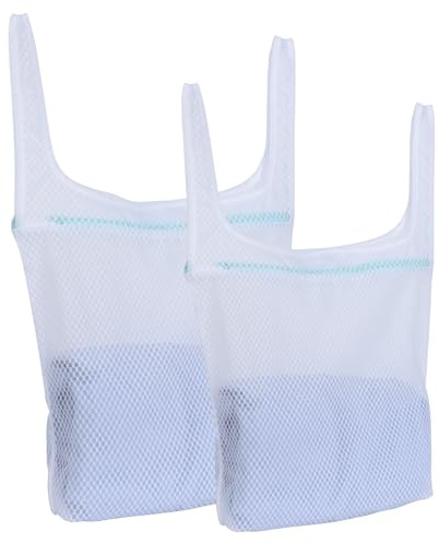 OTraki 2 Pcs Filet Linge Machine à Laver,2 Tailles Sac à linge Réutilisables pour Vêtements Délicats,Sac Linge Maille Nid D'abeille Filet De Lavage avec Poignée pour Lingerie(33x40cm/40x45cm)