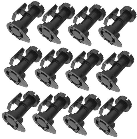 HOMSFOU 12sets Thickened Cabinet Adjustable Feet Leveling Legs for Heavy Furniture Cabinet Support Feet Height Adjuster for Kitchen Tables and Workbenches