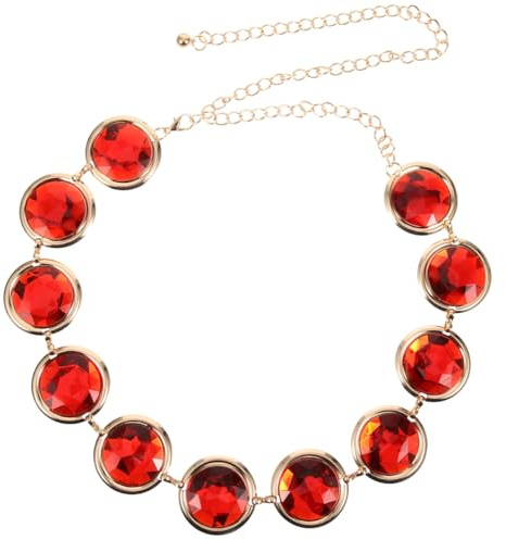IMIKEYA Cadena De Cintura Mujer Con Diamantes De Imitación Y Piedra Roja Cadena Corporal Ligera Para Fiesta De Playa Bikini Y Cosplay Accesorio De Moda Atractivo Y Resistente De 45.66In