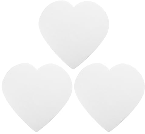 WOONEKY 3 Pezzi Modelli Cuore in Schiuma Base Leggera per Pratica Decorazioni Torte Matrimonio Compleanno Shower Artigianato