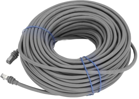Eujgoov Cable Satelital Rectangular Material de PVC Longitud de 150 Pies Velocidad Rápida de 2000 Mbps Compatible con Antena Parabólica Gen 3 para Uso en Interiores y Exteriores