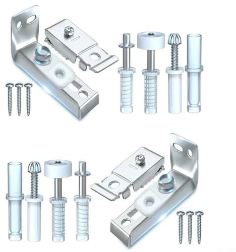 Lot de 2 kits de quincaillerie pour porte pliante de 2,2 cm à 2,5 cm, kit de réparation pour porte de placard coulissante compatible avec armoire, garage