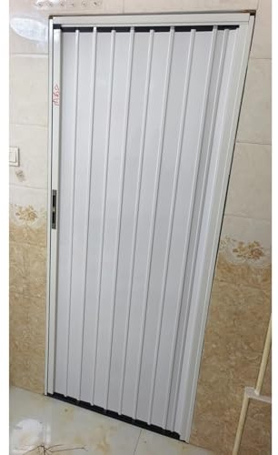 CHZDPP Teleskop-Falttüren Aluminium-Falttür für Innen und Außen, Individuell anpassbar Raumteiler-Schiebetür mit Schloss/Schiene, Falttür für kleine Räume
