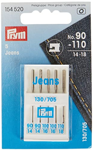 Prym Jeans Nr.90-110 Blandade Nålar, Silver