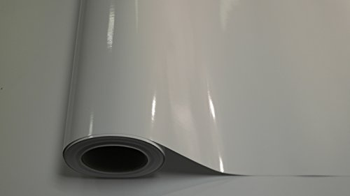 (7,89/m2) Könighaus Weiß Glanz Autofolie 200 x 152 cm mit Luftkanälen + Gratis Rakel inkl. Anleitung
