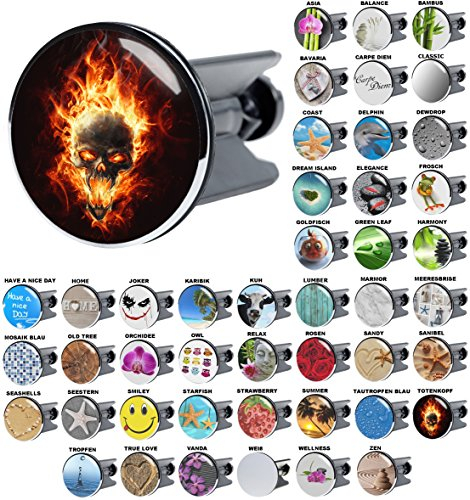 Sanilo Waschbeckenstöpsel Totenkopf, viele schöne Stöpsel für das Waschbecken zur Auswahl, hochwertige Qualität